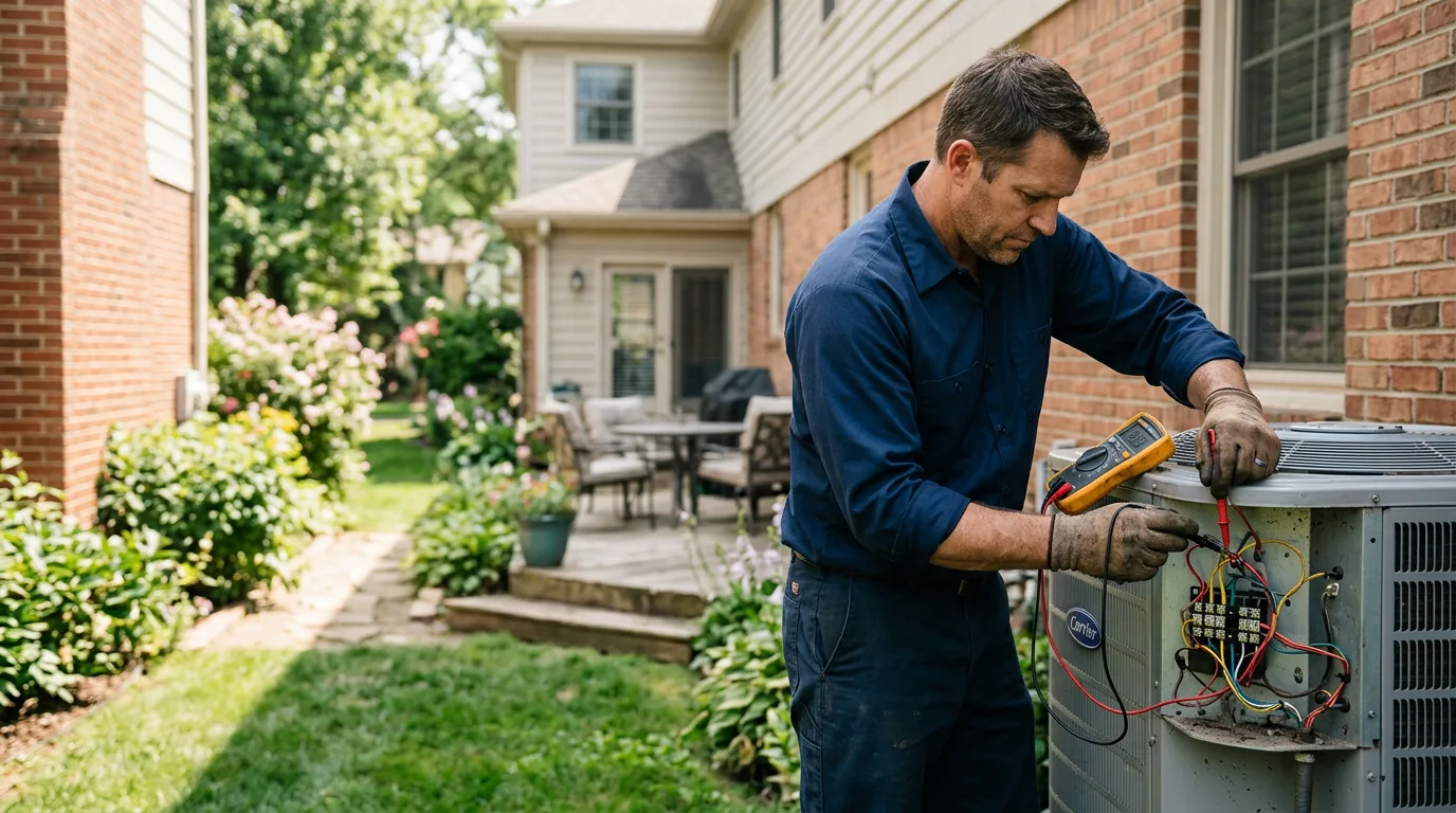 HVAC technician working near Bremond, TX